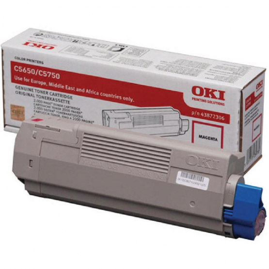 Oki C5650 Magenta Original Toner Cartridge (43872306) 
